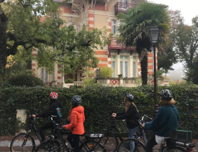 visite en vélo en ville d'hiver