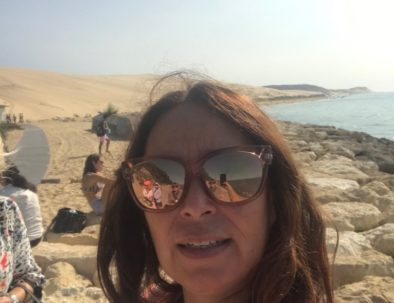 en visite côté plage de la Dune du Pilat