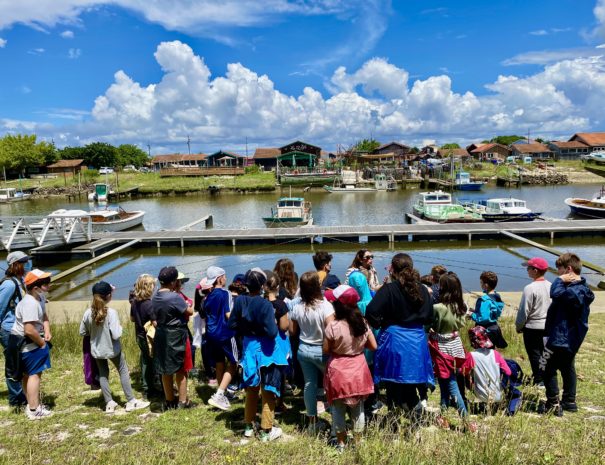 visite de scolaires Port de La Teste